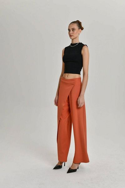 soBasic Women's Closure Detailed Design Trousers