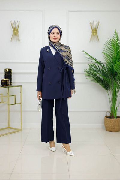 Enans Design Women's Summer Jacket with Button and Lacing Detail