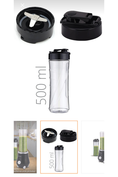 Kivi Ksb-2214 Standlı Sporcu Blender - Kişisel Smoothie Blender 500 ml Bardaklı