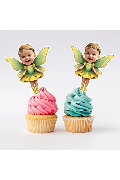 ELF REKLAM Kişiye Özel Pasta Süsü Cupcake Kürdan 10 Adet