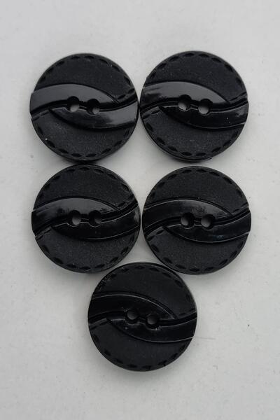 Şirin Yün Küçük Boy Akrilik Dalga Desenli Siyah Kaban Hırka Çeket Yelek Düğme...