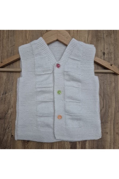 PİNA HEDİYELİK AKSESUAR El Örgüsü Bebek Yelek 0-2 Yaş
