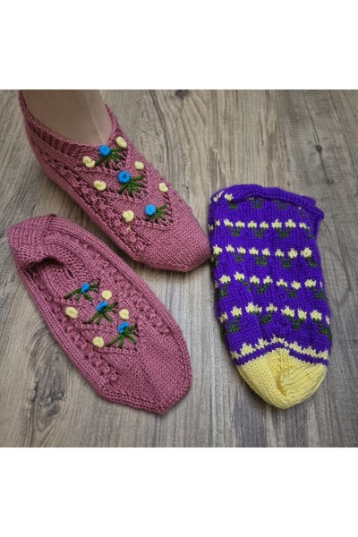 PİNA HEDİYELİK AKSESUAR El Örgüsü Tığ İşi Patik 2 li Çeyizlik Hediyelik Patik