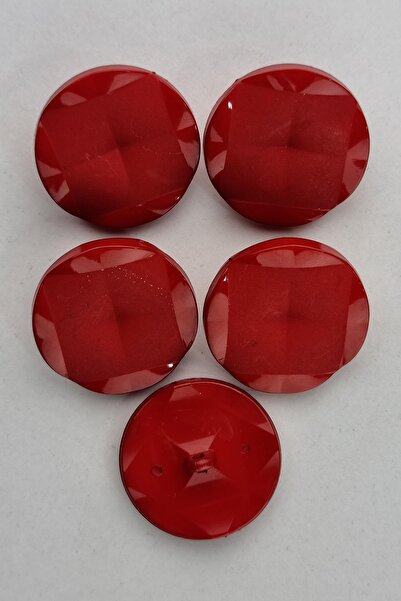 Şirin Yün Büyük Akrilik Kare Desenli Yuvarlak Kırmızı Kaban Çeket Hırka Yelek...