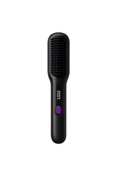 Brivoo® Perie De Îndreptat Părul Cu Tehnologie Ionică, Încărcare Usb, Încălzire Rapidă, Plăci Ceramice