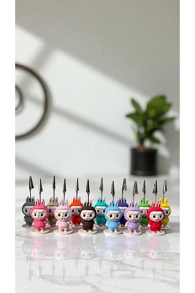 Perazayn 13 Pieces Color Decorative Cute Labubu Notepad - Paper Holder - Photo Holder