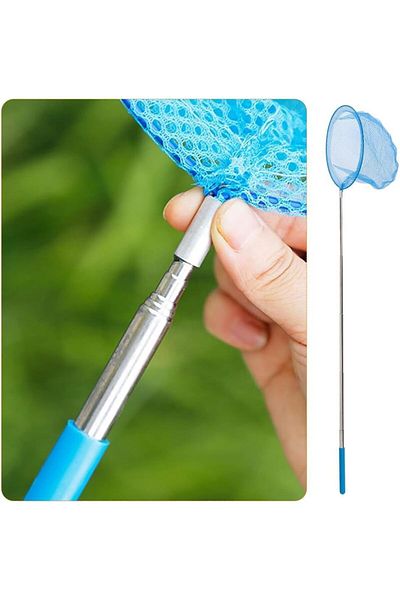 GÜVEN Aquarium Scoop That Can Gradually Extend and Shorten Pool Scoop Butterfly Bird Fish Catching Scoop
