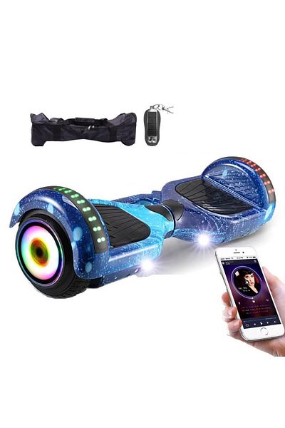 OEM Scooter hoverboard Auto Balance LED lights on wheels and wings, 6.5 inch, remote control, bluetooth, handle