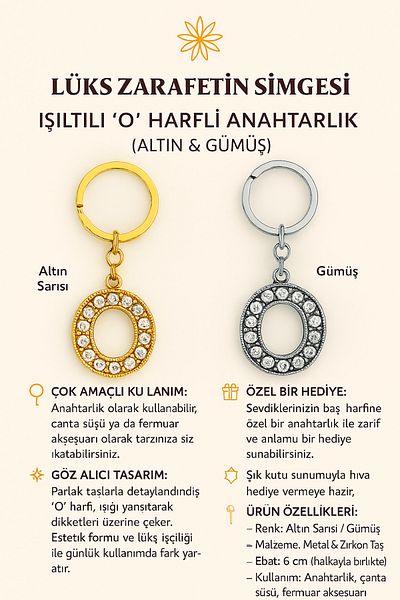 Handley Sparkling'O' Letter Keychain – a Touch of Luxury and Meaning
