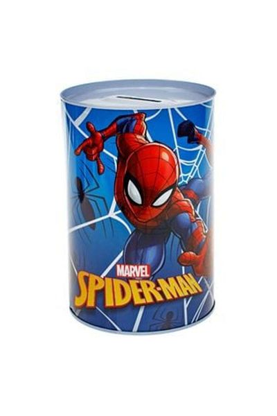 OEM Pușculiță metalică Spiderman albastră Ø10 x 15 cm
