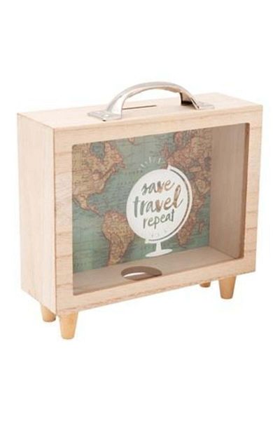 OEM Pusculita Valiza Model Harta 21 x 21.5 x 7.2 cm