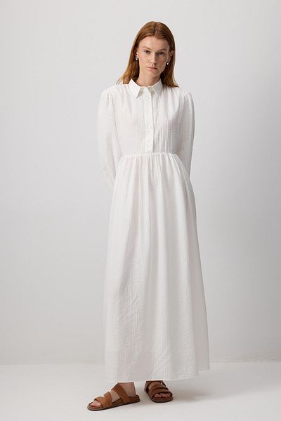 Touché Privé Belt Shirt Collar Dress