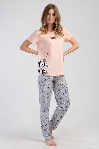 VİENETTA Women's Short Sleeve Pajama Set, 311180