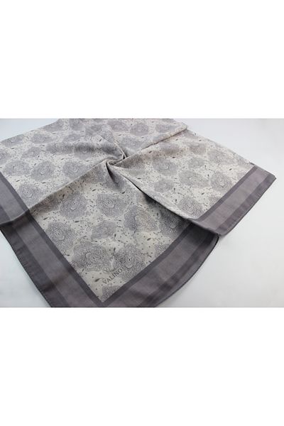 Valino 120X120 Ethnic Pattern Oversized Scarf Cotton Scarf Oversized Leaf Scarf