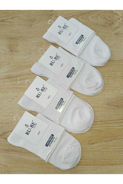 RBS SOCKS Diabetic Bamboo Socks Comfortable Elastic Seamless Socks 4 Pack