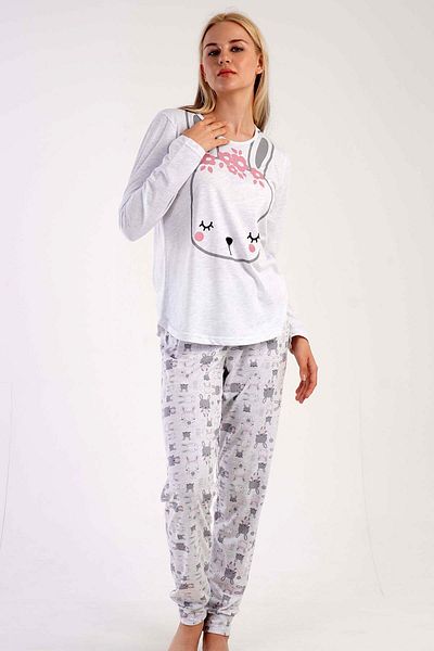 VİENETTA Women's Long Sleeve Pajama Set, 303261