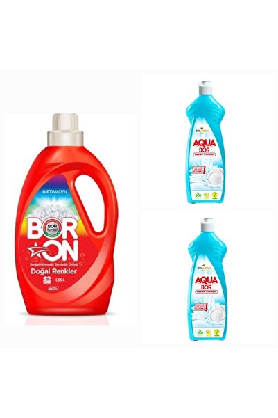 ETİ MADEN منظف ​​الغسيل بالمعادن الطبيعية للألوان 26 غسلة + 2*650 مل منظف أكوابور للأطباق