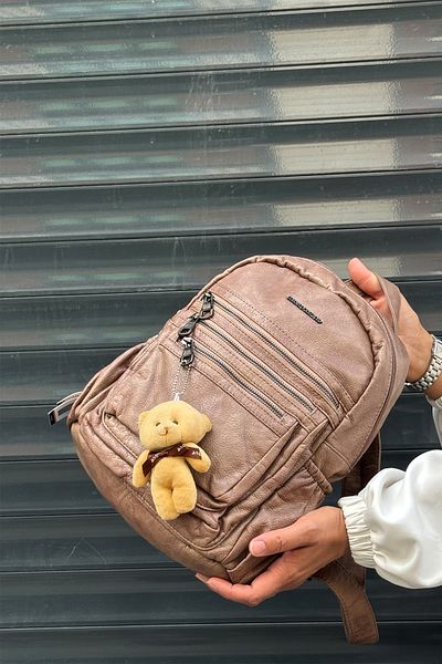çantamgelsin Just Polo Original Imported Soft Leather a Quality Multi-Section Backpack