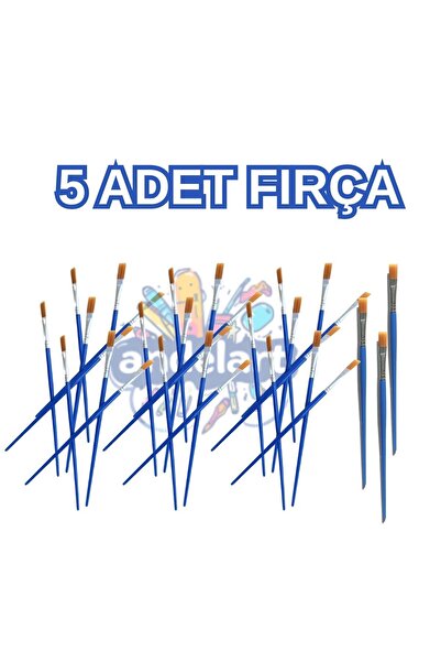 andelart 5 Adet Fırça, Sulu Boya, Akrilik Boya, Guaj Boya, Yağlı Boya, Resim Boyama