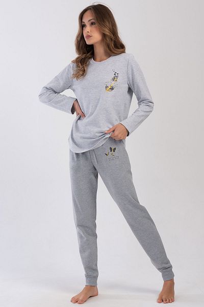 VİENETTA Women's Plus Size Long Sleeve Pajama Set, 403026