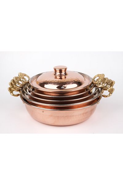 Zinnun Copper Karnıyarık Rice Casserole Set 3-Piece 6-Piece