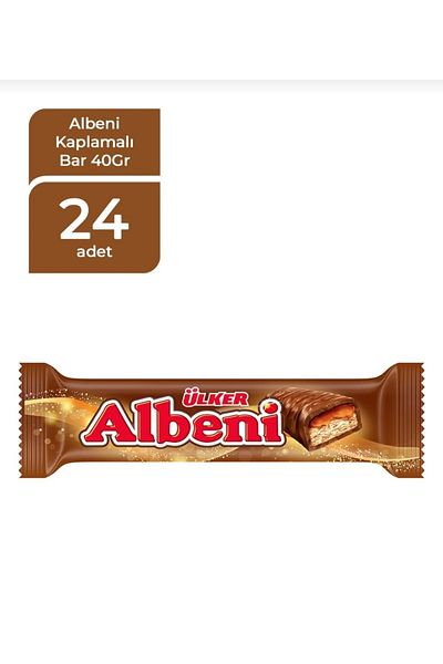 Ülker Albeni Bar 40g X 24Pcs – Caramel, Waffle and Milk Chocolate Flavor in One