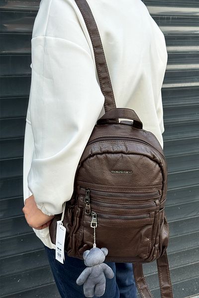 çantamgelsin Just Polo Original Imported Soft Leather a Quality Multi-Section Backpack