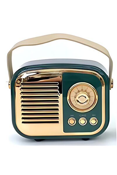 AXWER Nostaljik Retro Radio Parlak Kaplama Bluetooth Bağlantılı Hoparlör