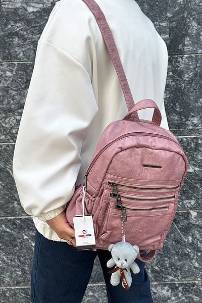 çantamgelsin Just Polo Original Imported Soft Leather a Quality Multi-Section Backpack
