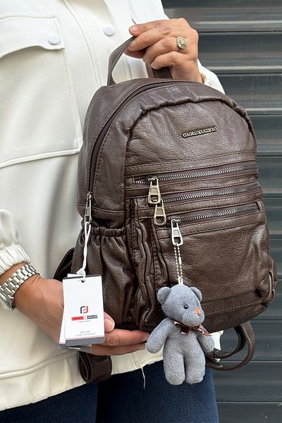 çantamgelsin Just Polo Original Imported Soft Leather a Quality Multi-Section Backpack