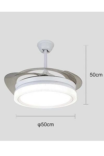 Hammer Foldable White Ceiling Fan with Elegant and Enchanting Design and Multiple Colors (Creamy + Yellow +