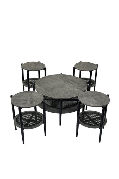 Ch 5-piece round wooden table set