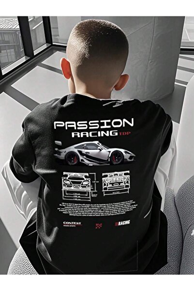 SVART WEAR Μπλουζάκι για αγόρια με στάμπα Passion Racing Αθλητικό μπλουζάκι γ...