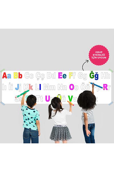 woodhomeworks I Write Letters Themed Giant Coloring Paper 2.5 Meter Roll Coloring Paper - Kids Educational Painting