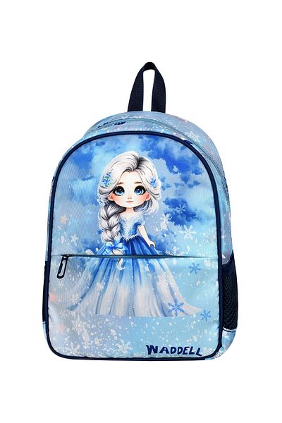 çantamgelsin waddell Rucsac pentru grădiniță preșcolară cu tematică Ice Girl, cutie de prânz și suport pentru stilou, set de 3 bucăți pentru grădiniță