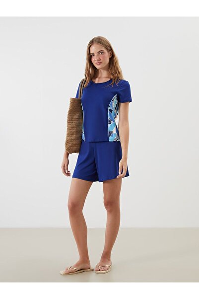 LC Waikiki Bisiklet Yaka Desenli Kadın Tesettür Mayo Takımı