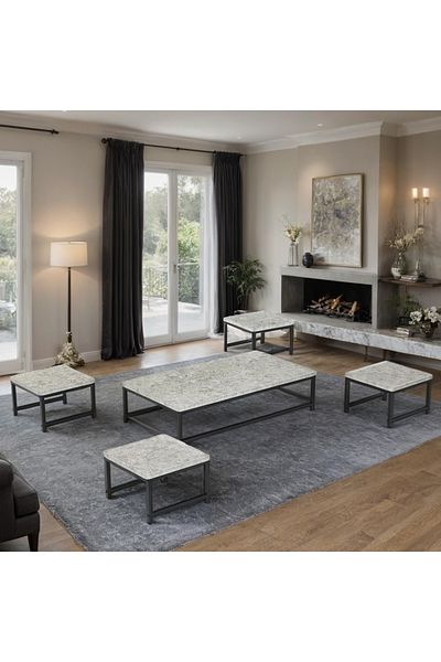Ch 5-piece floor wood tea table set