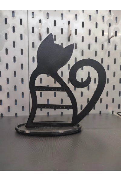 Filkorium3D حامل أقراط على شكل قطة لطيفة - حامل مجوهرات على شكل قطة - منظم مج...