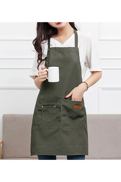 Omran Cart Apron Waterproof Large Unisex, Double Pockets, for cafe, kitchen, barista