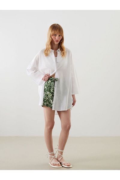 LC Waikiki Lcw Dream Shirt Collar Women's Beach Dress