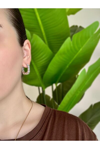 LENANORA ZİRKON TAŞLI ÇELİK GOLD KÜPE