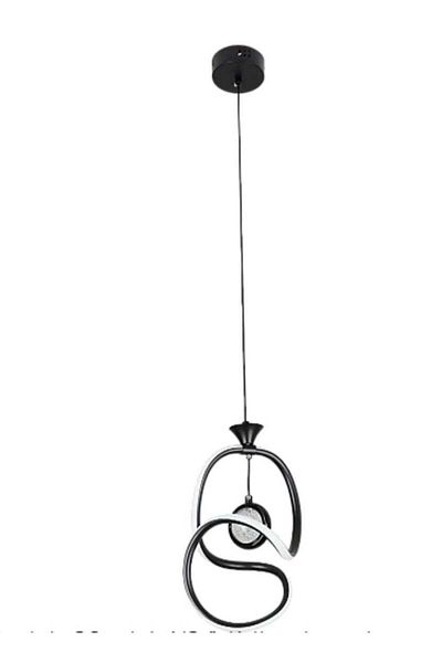 unbranded Modern Black Pendant Chandelier with Three Lighting Modes, 36W - Single