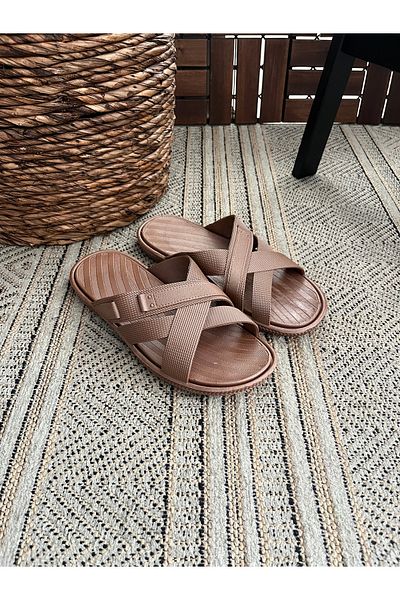 Behtah Kundura Men's Anti-Slip Sole Balcony Bathroom Garden Pool Slippers Military Service