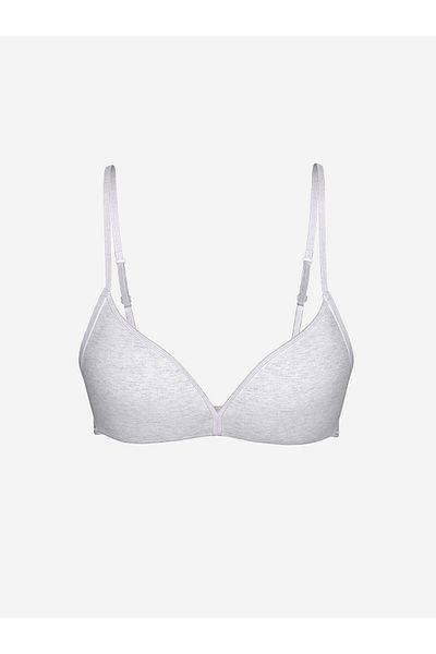 LC Waikiki Lcw Young Gray No Underwire Padding Flat First Bra