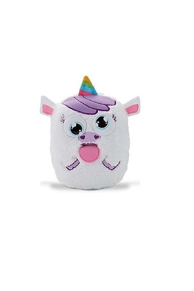 mattel Tizzy Tongues Monster Unicorn Interactive Plush Toy, Pull Tongue or Press Nose, Eyes roll