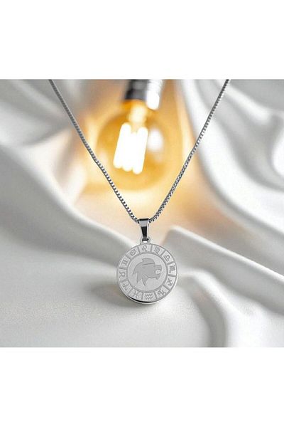 AKSESUARIM Women's Steel Zodiac Sign Necklace