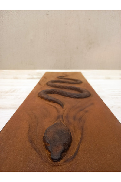 Store Yılan Temalı Rustik Ahşap Oyma Tablo | Miss Wood Türkiye