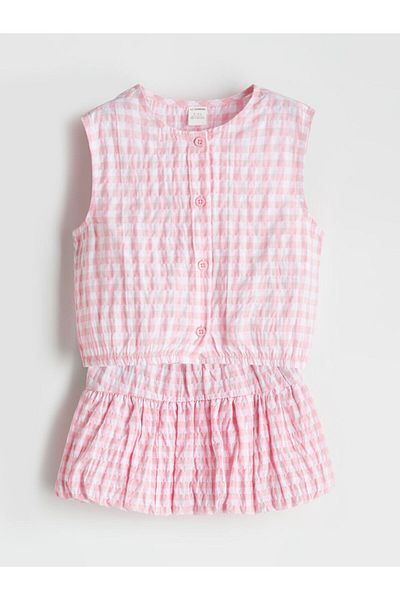 LC Waikiki Lcw Kids Plaid Girl's Shirt and Skirt 2-Piece