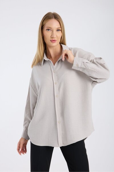 Reji Bamboo Linen Casual Oversize Shirt