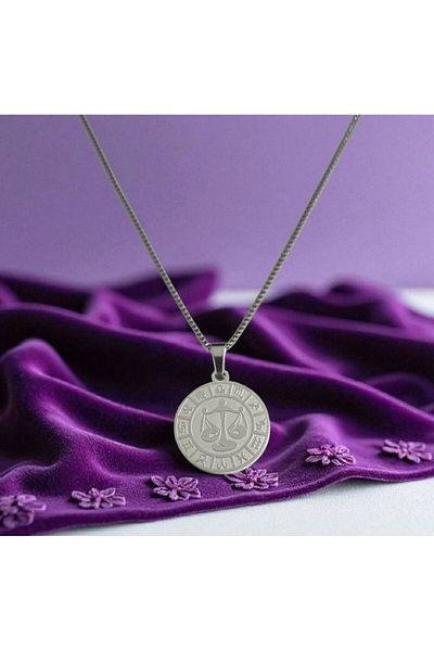 AKSESUARIM Women's Steel Zodiac Sign Necklace